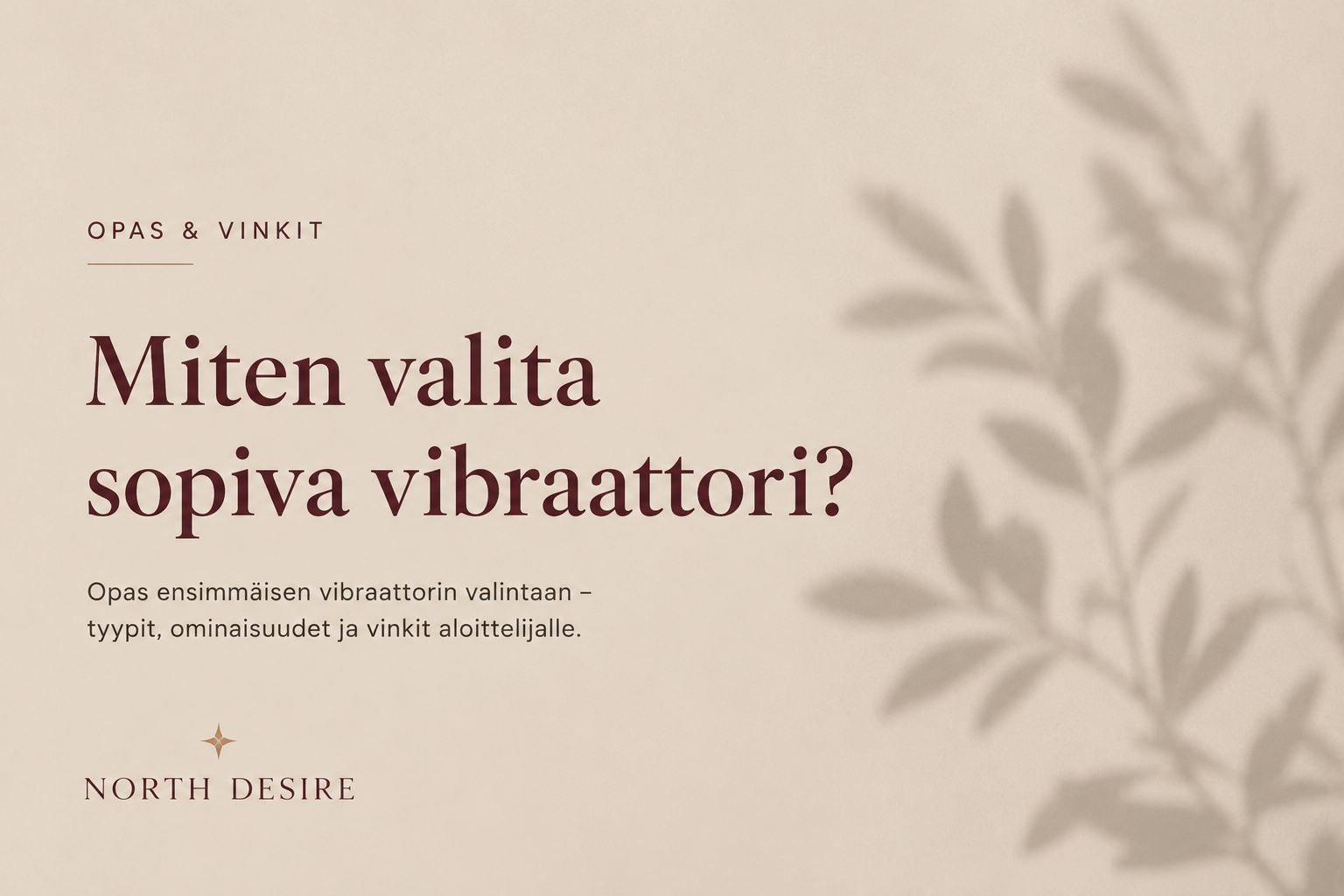 Miten valita sopiva vibraattori?